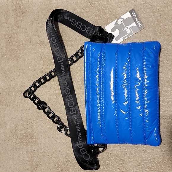 NWT BCBGeneration 2 in 1 Crossbody Puffer Bag, Blue - Picture 5 of 11